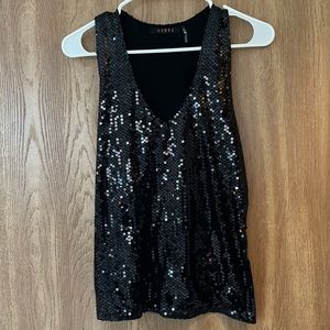 Racer back back sequin tank top size M